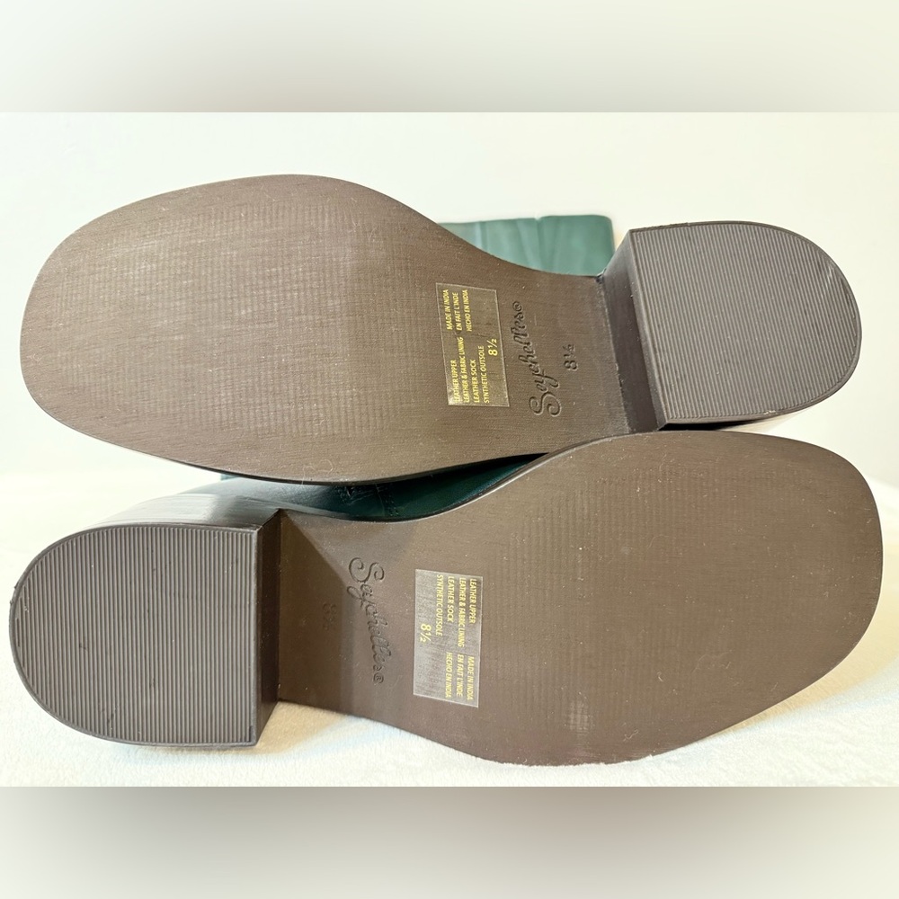 NWT Anthropologie Seychelles Sand In My Boots Dark Emerald Size 8.5 - Picture 9 of 16